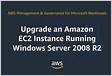 Upgrade an Amazon EC2 Windows instance to a newer version